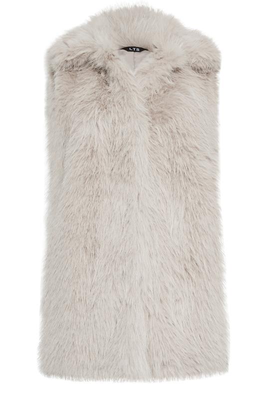 LTS Tall Light Grey Faux Fur Gilet | Long Tall Sally 7