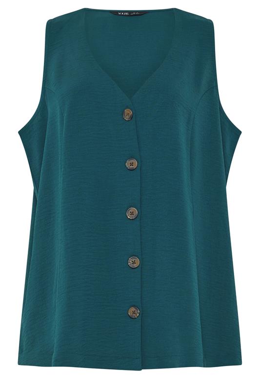 YOURS Plus Size Teal Green Waistcoat | Yours Clothing 6