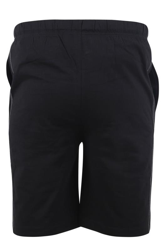 D555 Big & Tall 2 PACK Black & Charcoal Grey Jersey Shorts 12