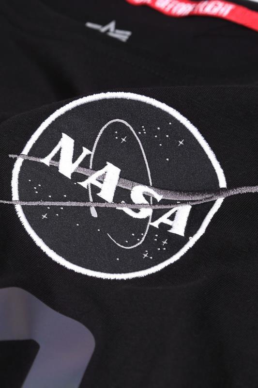 ALPHA INDUSTRIES Big & Tall Black NASA Reflective T-Shirt 3