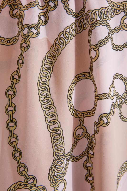 YOURS LONDON Curve Pink Chain Print Wrap Dress_Z.jpg