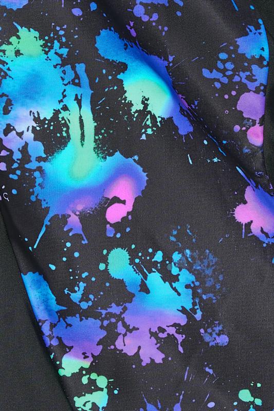 YOURS Plus Size Black Splash Print Swim Top | Yours Clothing 5
