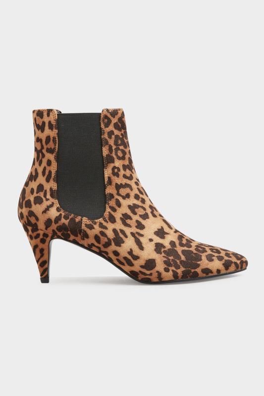 LTS Brown Leopard Print Heeled Boots | Long Tall Sally 2