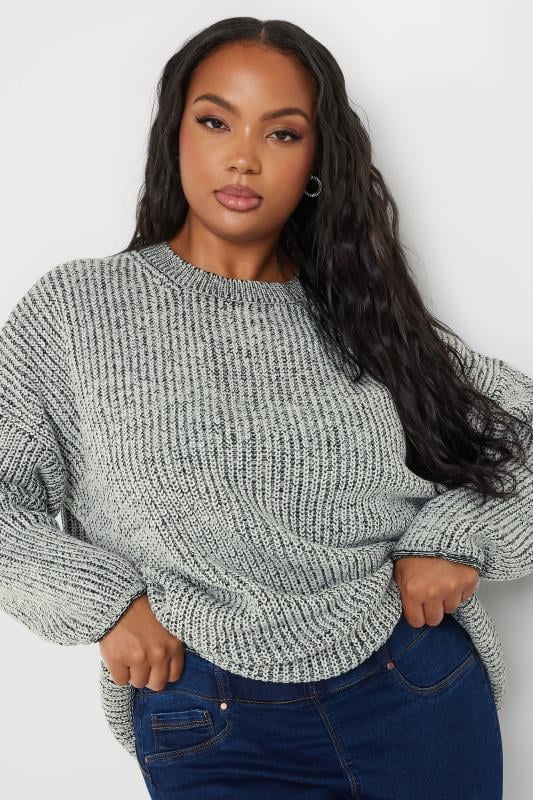 YOURS Plus Size Grey Knitted Jumper | Yours Clothing 5