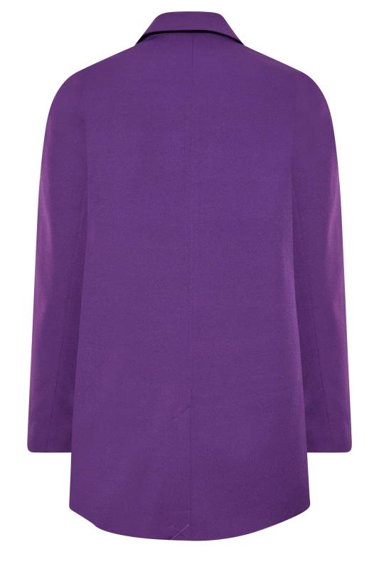 Plus Size Purple Tailored Blazer | Yours Clothing 8