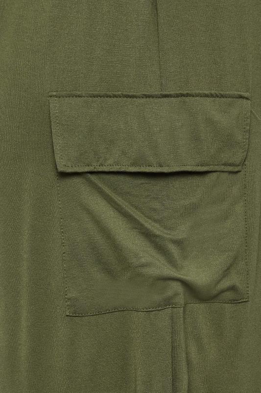 Yours Curve Plus Size Khaki Green Midi Cargo Skirt | Yours Clothing  3