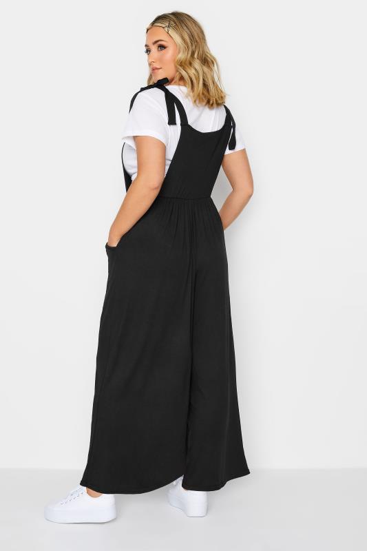LIMITED COLLECTION Plus Size Black Culotte Dungarees | Yours Clothing 3
