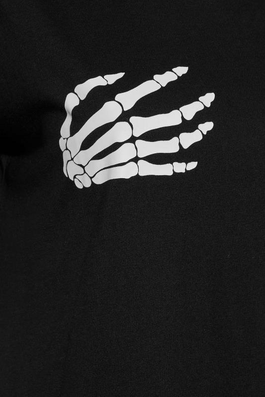 Curve Black Skeleton Hands Halloween T-Shirt 4