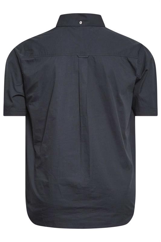 BadRhino Big & Tall Navy Poplin Short Sleeve Shirt | BadRhino 3
