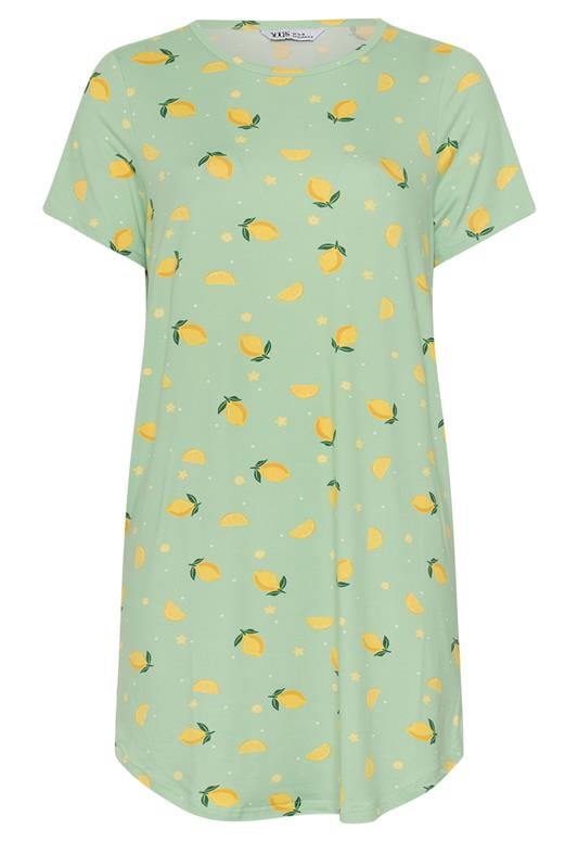 YOURSET Plus Size 2 PACK Black Lemon & Cherry Soft Touch Nightdresses | Yours Clothing 9