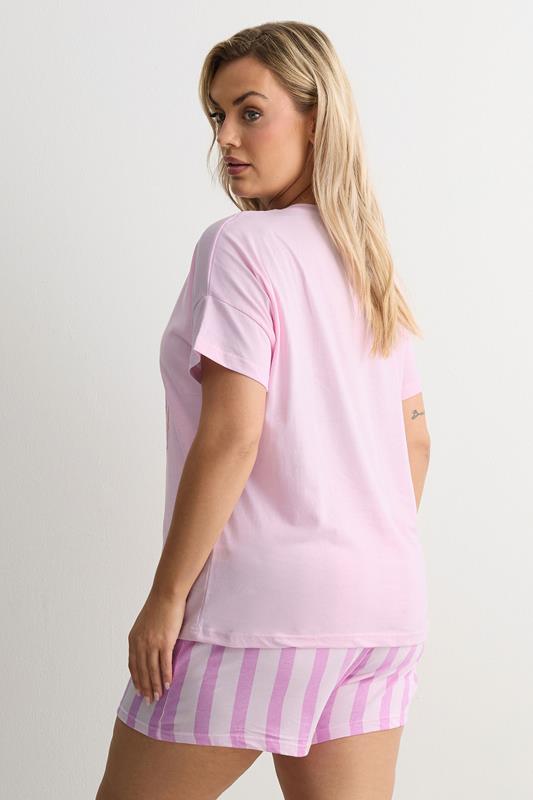 YOURS Plus Size Pink 'Seas The Day' Pyjama Set | Yours Clothing 2