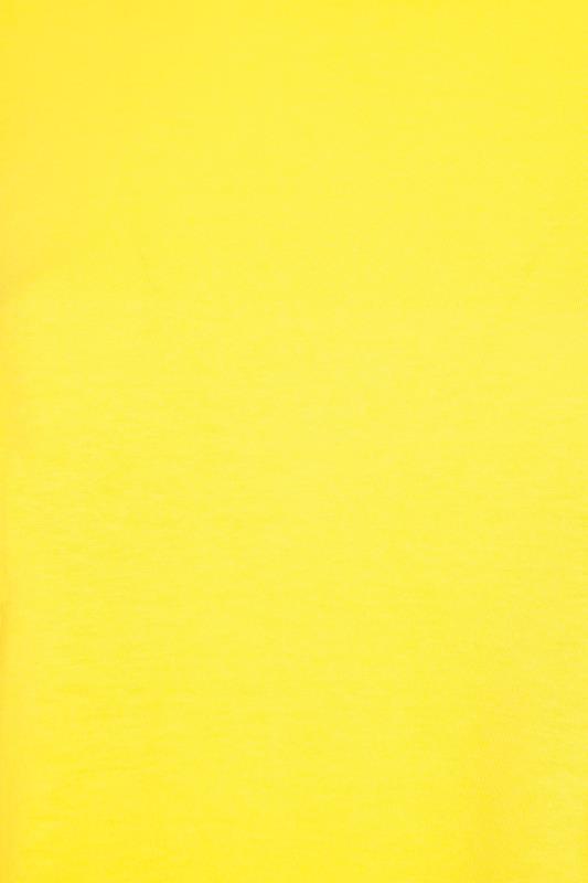 Curve Bright Yellow Short Sleeve Basic T-Shirt_S.jpg