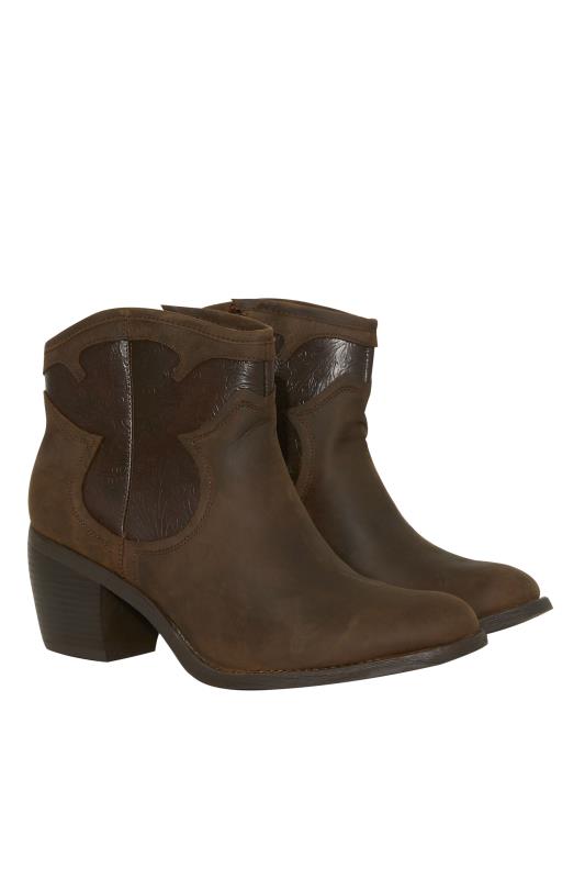 Tall  LTS Brown Cowboy Ankle Boot