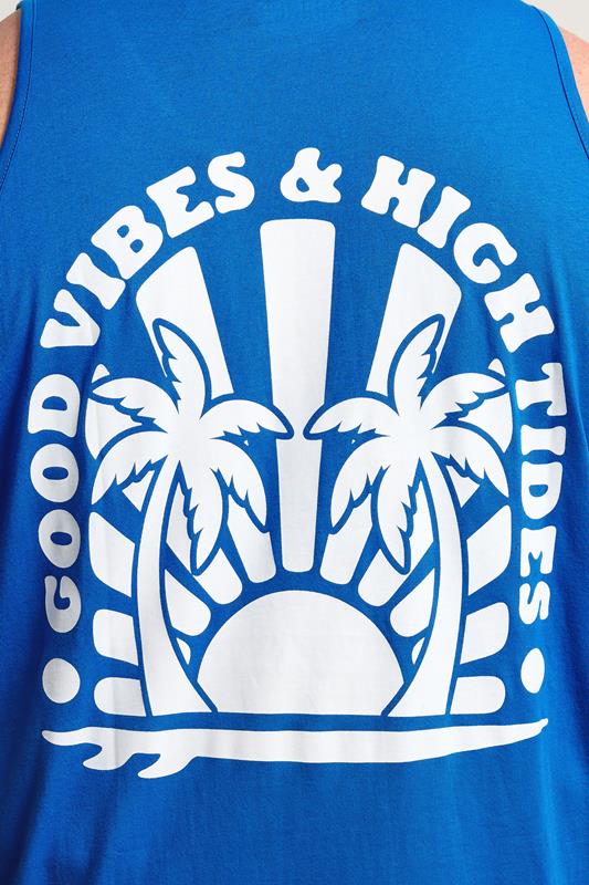 BadRhino Big & Tall Blue 'Good Vibes High Tides' Vest Top | BadRhino 6