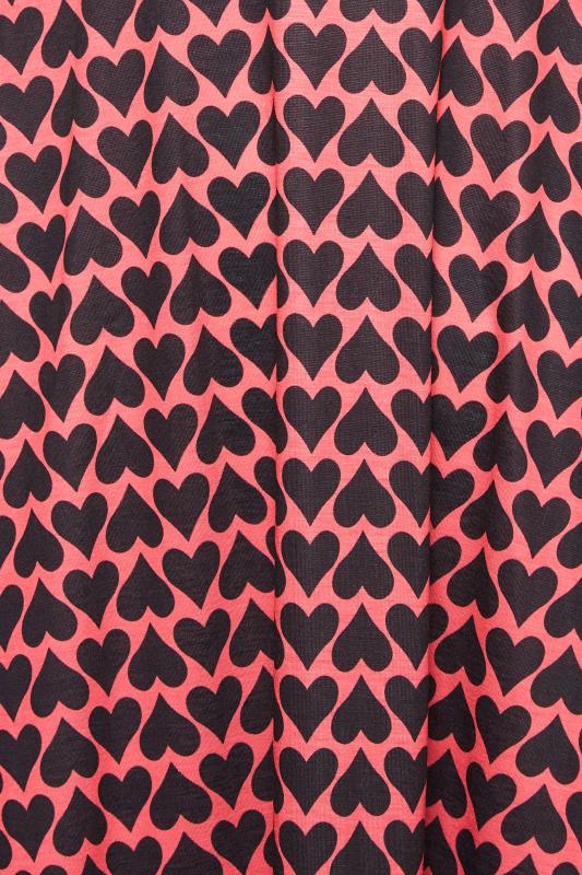 Petite Pink & Black Heart Print Dress | PixieGirl 5