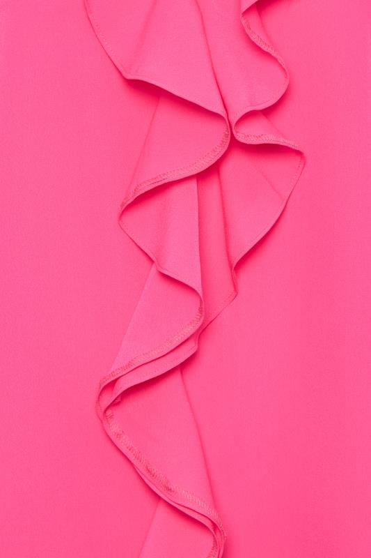 LTS Tall Hot Pink Ruffle Front Sleeveless Top | Long Tall Sally  5