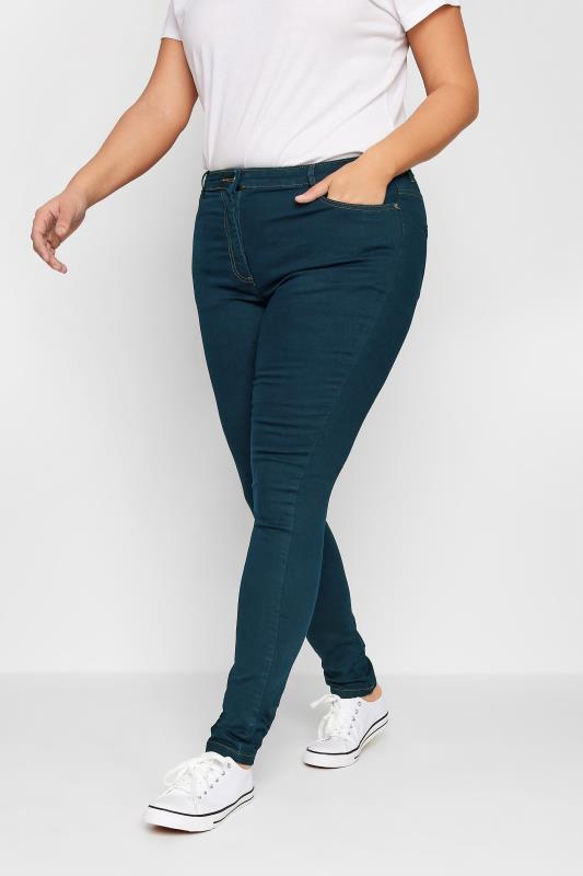 LTS Tall Women's Indigo Blue Washed AVA Skinny Jeans | Long Tall Sally 1