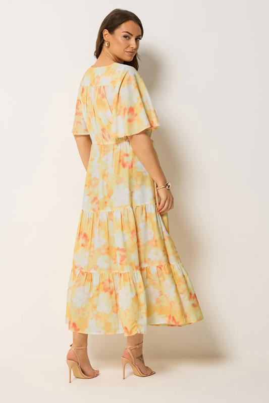 YOURS Plus Size Yellow Tiered Floral Dress | Yours Clothing 4