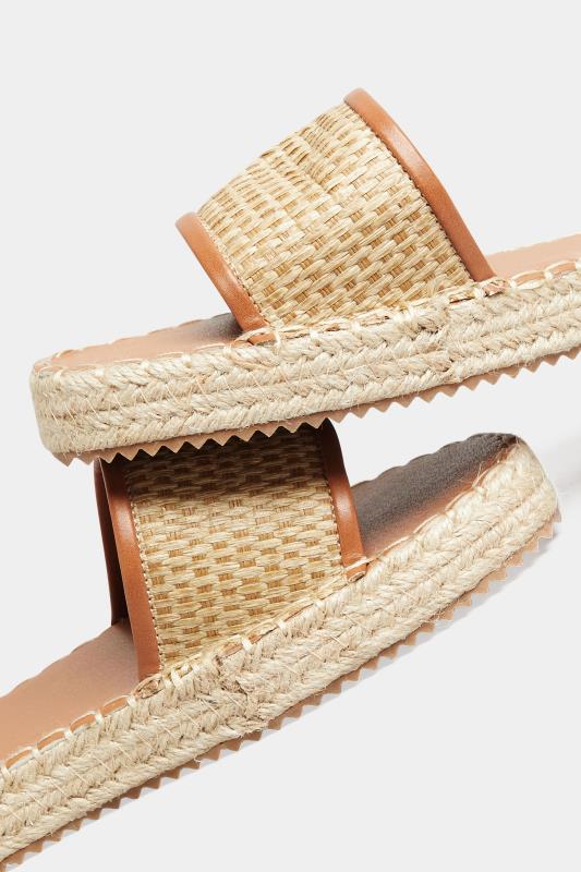 Brown Espadrille Mules In Wide E Fit 6