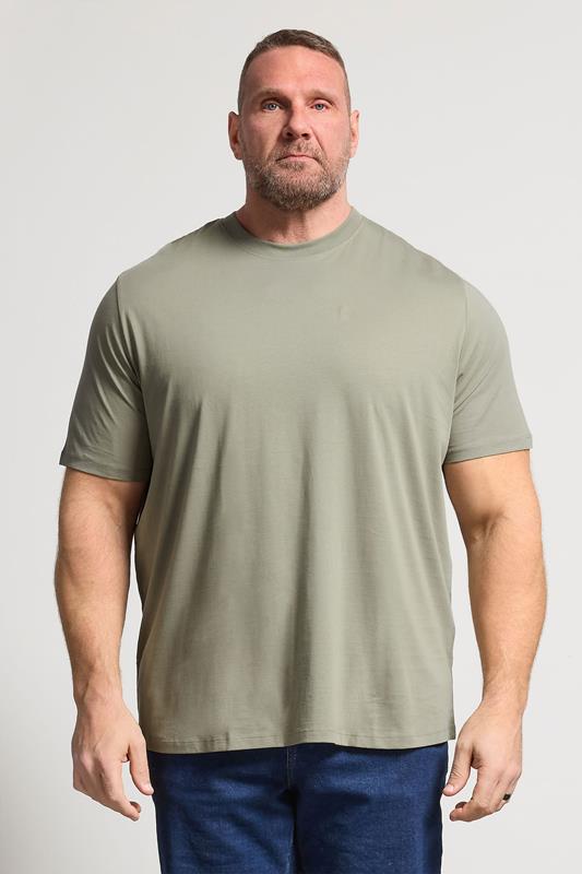  JACK & JONES Big & Tall Vetiver Green Basic T-Shirt