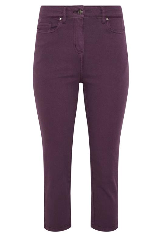 M&Co Berry Purple Ankle Grazer Jeans | M&Co 1