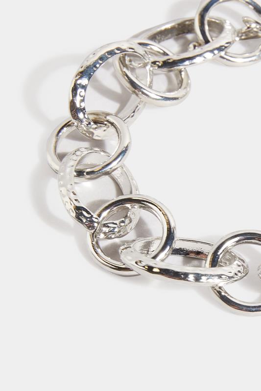 Silver Tone Chunky Chain Bracelet | Yours Clothing 3