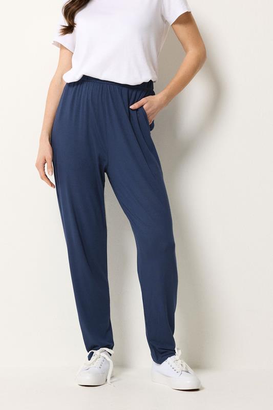 M&Co Navy Blue Hareem Trousers | M&Co 1