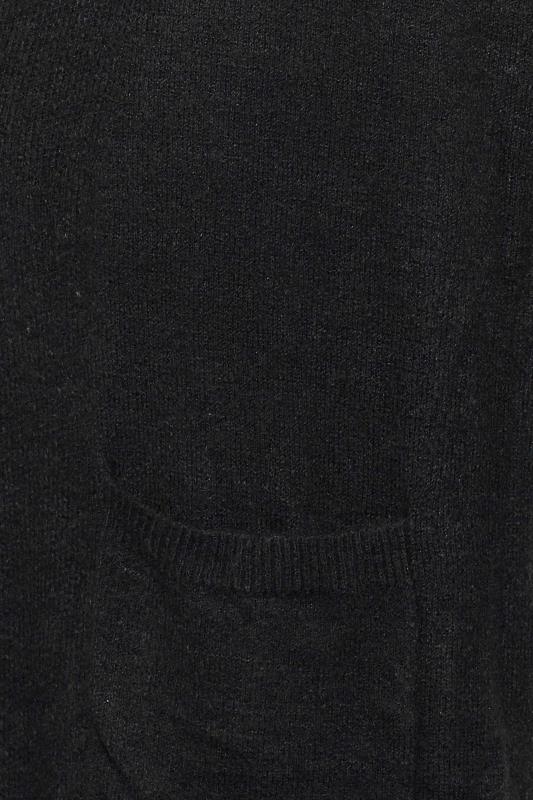 Curve Plus Size Womens Black Button Detail Knitted Cardigan | Yours Clothing  7