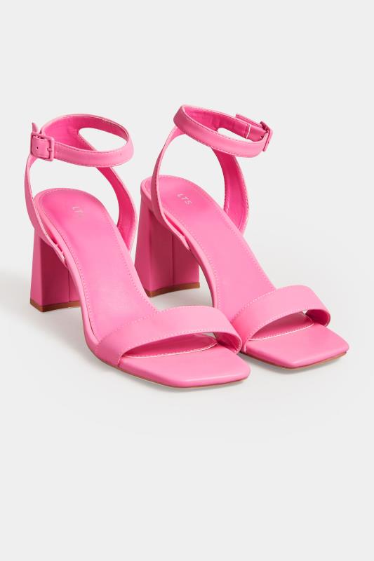 LTS Pink Block Heel Sandal in Standard Fit | Long Tall Sally 2