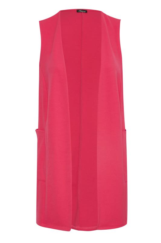 LIMITED COLLECTION Curve Hot Pink Sleeveless Blazer | Yours Clothing 6
