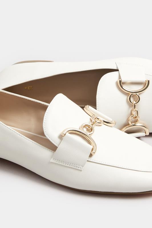 White Link Loafer In Wide E Fit | Yours Clothing 5