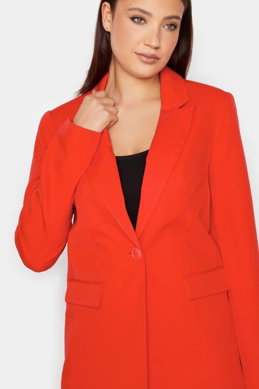 LTS Tall Women's Red Long Sleeve Scuba Crepe Blazer | Long Tall Sally 4