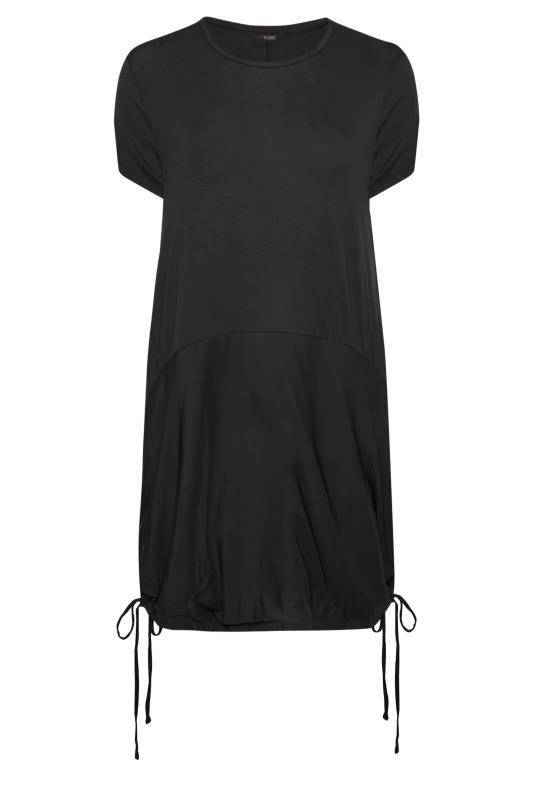 YOURS Plus Size Black Mesh Front Dress | Yours Clothing 6