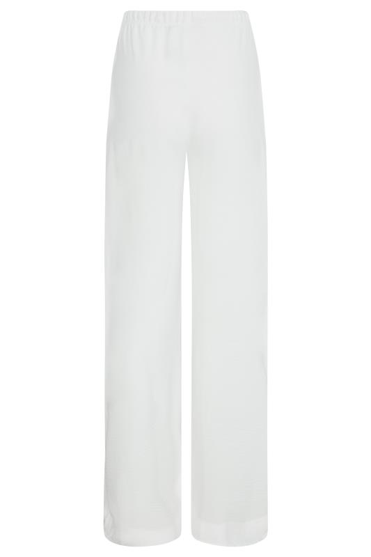 LTS Tall White Crepe Wide Leg Trousers 5