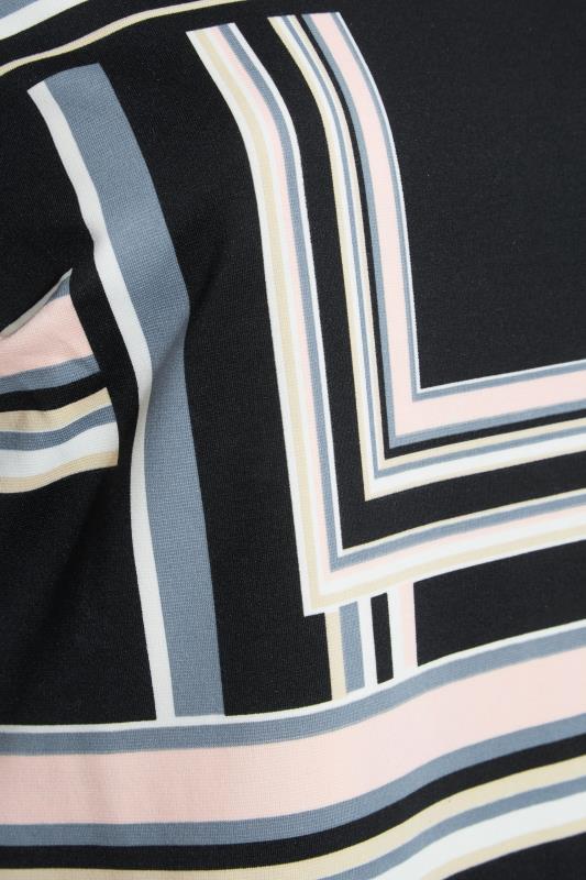 Black Geometric Stripe Print Tunic Dress_S.jpg