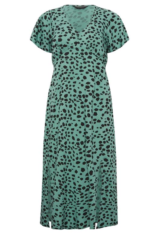 PixieGirl Green Leopard Print Tea Dress | PixieGirl  6