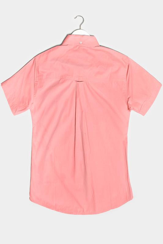 BadRhino Pink Essential Short Sleeve Oxford Shirt_BK.jpg