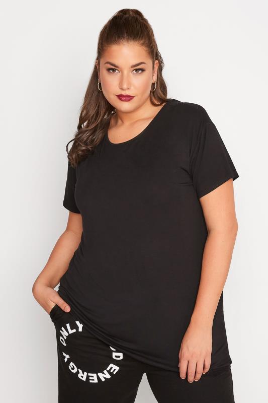 LIMITED COLLECTION Curve Black Cut Out Back T-Shirt 2