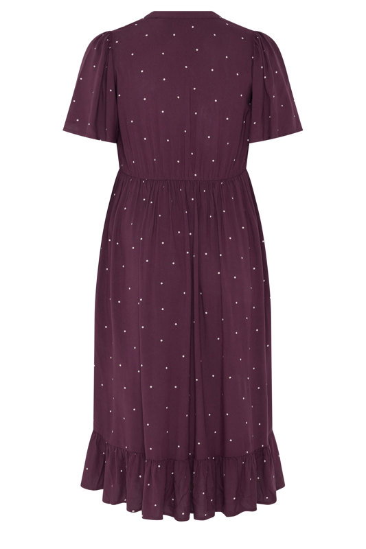 plus size burgundy midi dress Yours Women's Red Polka Dot Half Placket Size 26-28 Color:Red Gingham style sundress offers a backlot Tell Me All Your
