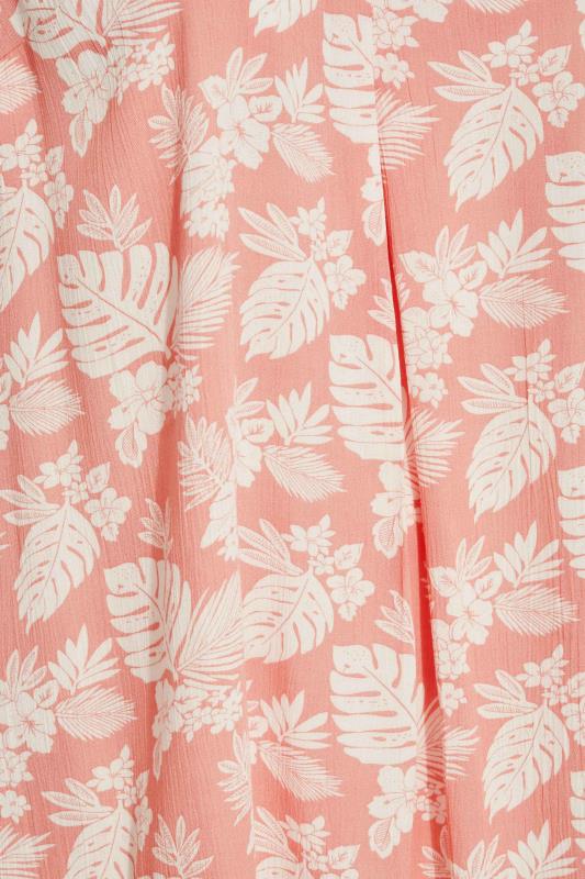 Curve Pink Leaf Print Swing Vest Top 6