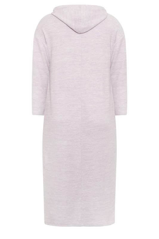 Plus Size Lilac Purple Soft Touch Hoodie Dress | Yours Clothing 7