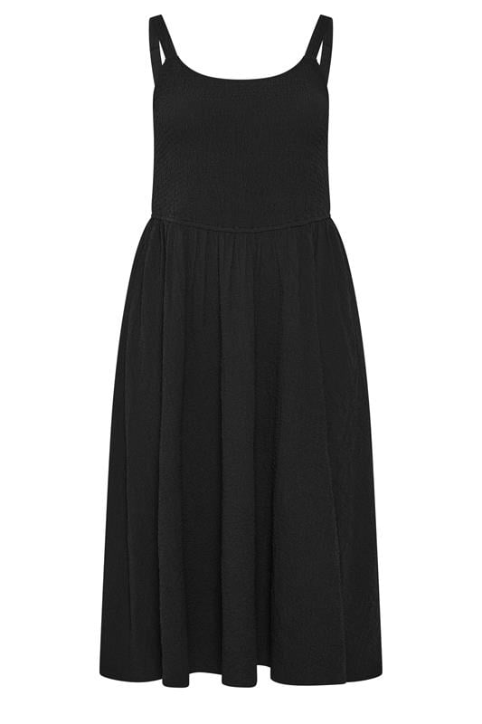 YOURS Plus Size Black Shirred Sundress | Yours Clothing 5