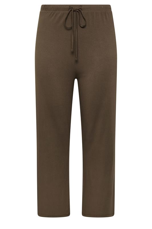  YOURS pantalones de yoga de jersey marrón chocolate