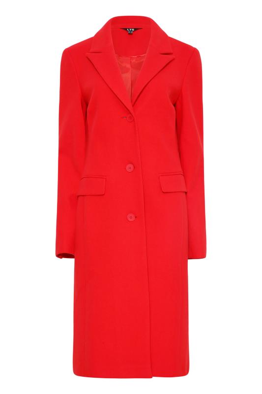 LTS Tall Women's Bright Red Midi Formal Coat | Long Tall Sally 6