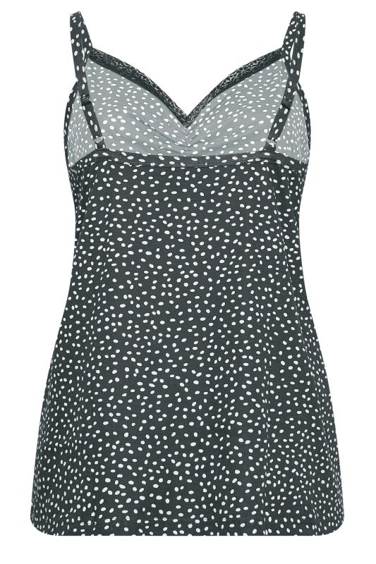 YOURS Curve Plus Size Navy Blue Spot Print Cami Pyjama Top | Yours Clothing  6