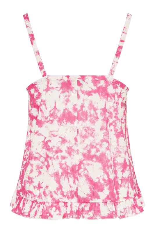 LIMITED COLLECTION Curve Pink & White Tie Dye Pyjama Top_Y.jpg