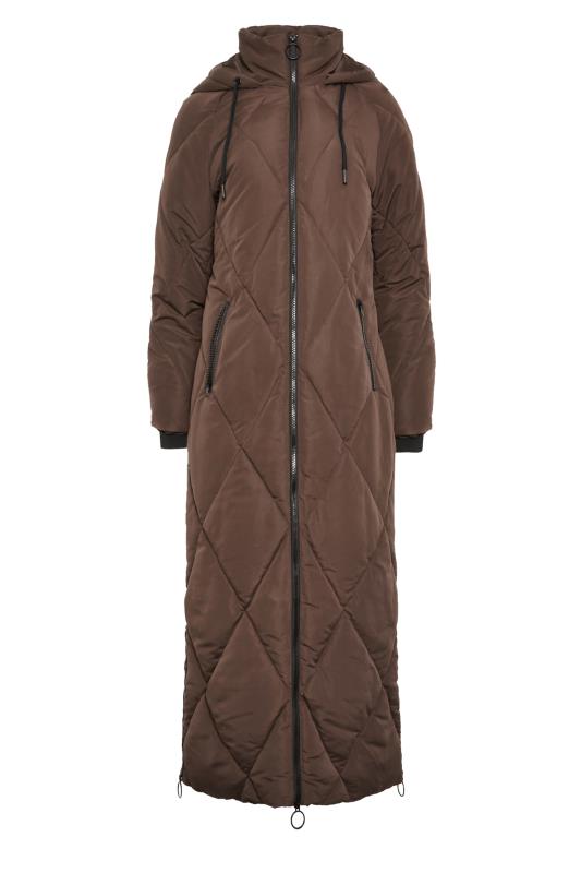 LTS Tall Women's Brown Maxi Puffer Coat | Long Tall Sally 7