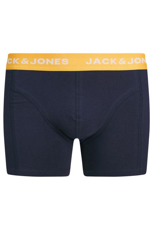 JACK & JONES Big & Tall 3 PACK Navy & Skull Print Trunks | BadRhino 5