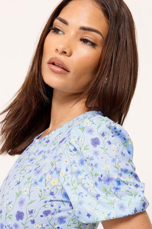 PixieGirl Petite Blue Floral Maxi Dress | PixieGirl 4