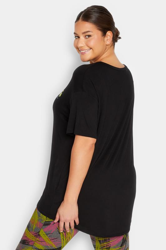 YOURS ACTIVE Plus Size Black 'Do Your Thing' Slogan Top | Yours Clothing 3
